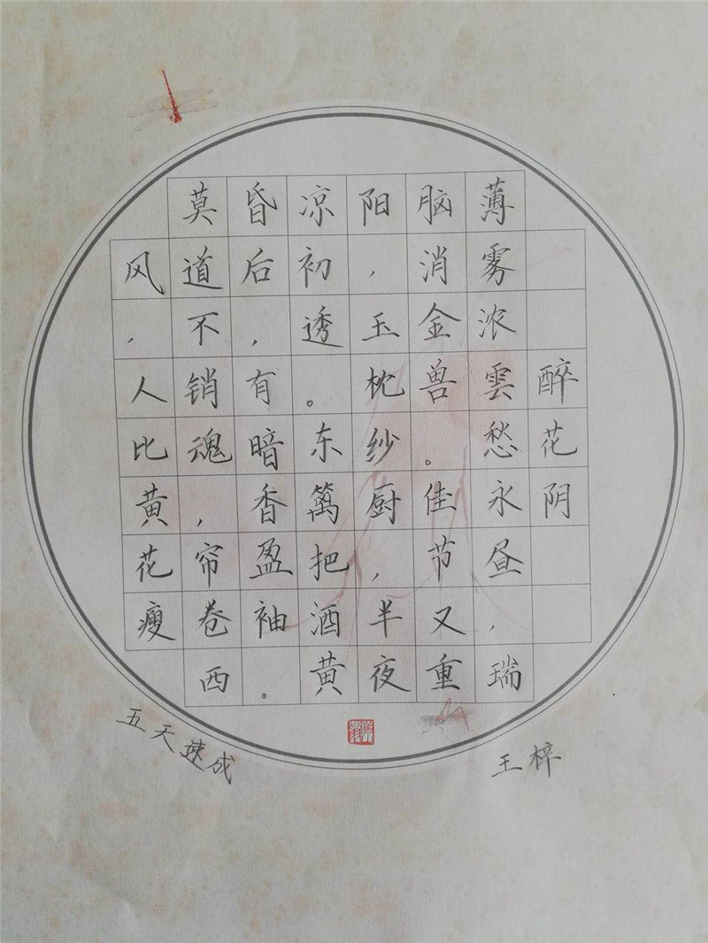 安徽界首校區作品展示——《醉花陰》